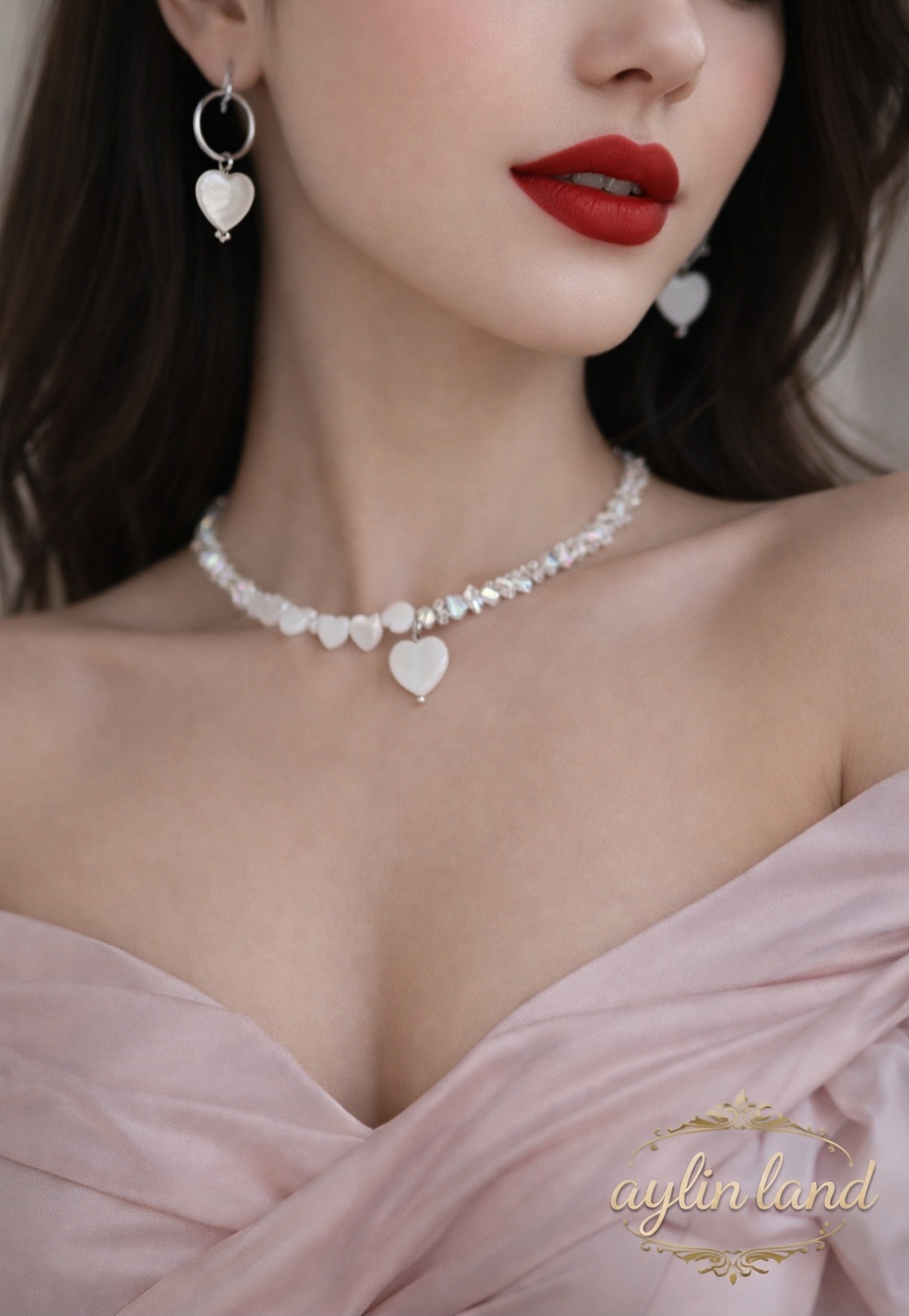 نیم‌ست زنانه کریستال و صدف اصل رنگ‌ثابت
